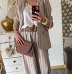 VESTE BLAZER RAYE BEIGE   TU 36/44