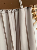 PANTALON PALAZZO RAYE BEIGE  TU 36/44