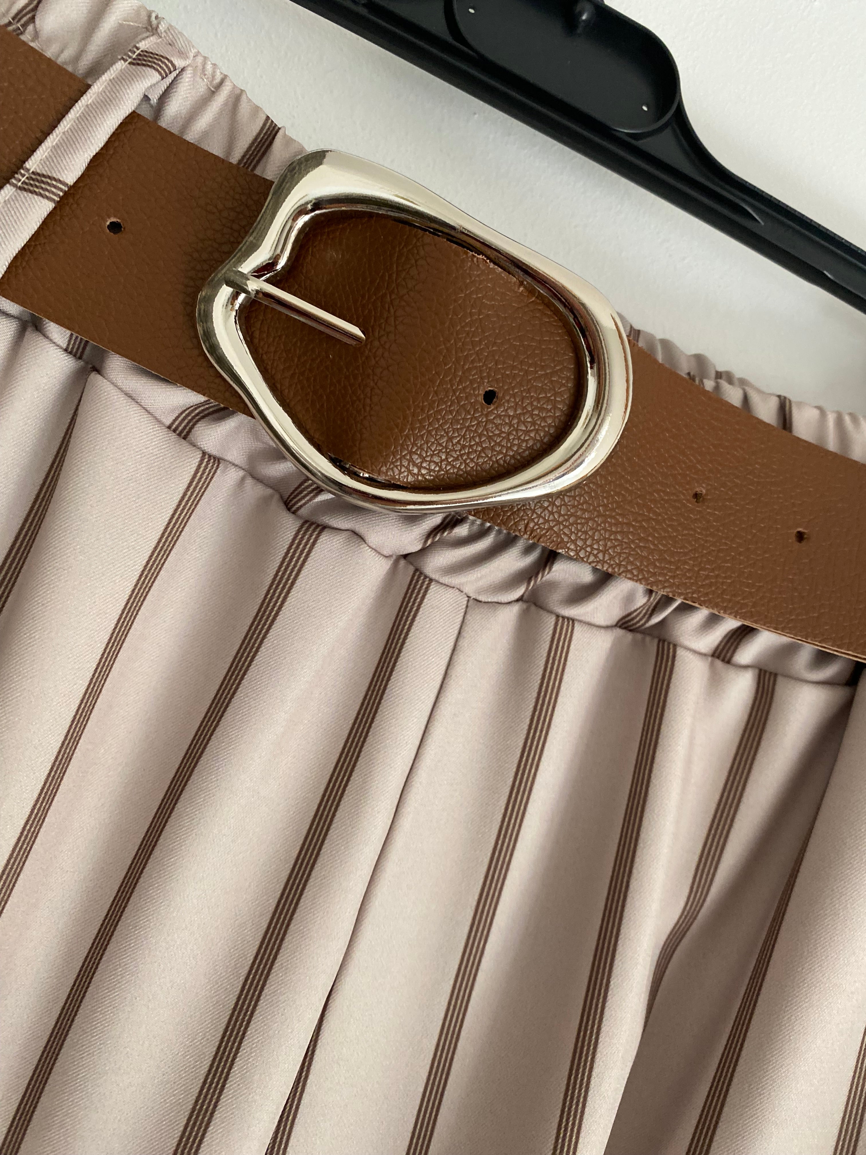 PANTALON PALAZZO RAYE BEIGE  TU 36/44