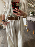 PANTALON PALAZZO RAYE BLANC TU 36/44