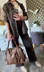 VESTE SHAMING CHOCOLAT  TAILLE S/M OUM/L