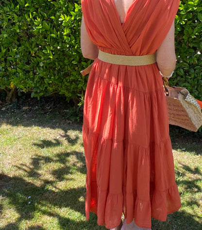 ROBE SABRINA  TERACOTA  38/46