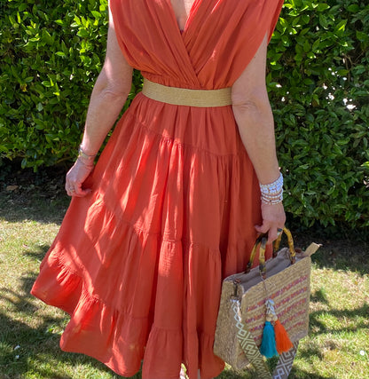 ROBE SABRINA  TERACOTA  38/46