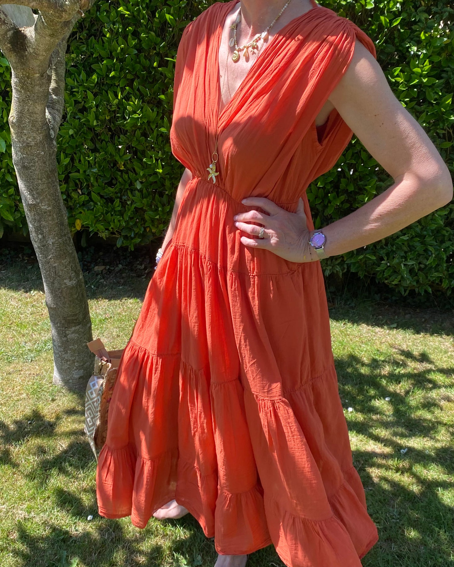ROBE SABRINA  TERACOTA  38/46