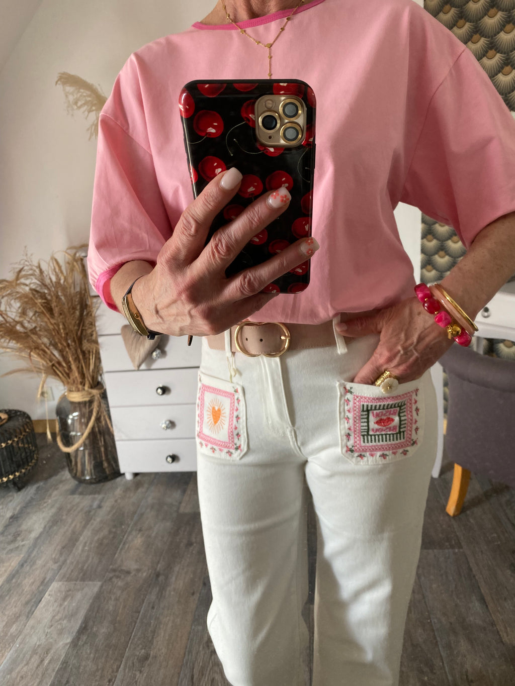 PANTALON  JEAN ONADO BLANC BISOU  36/38/40/42/44