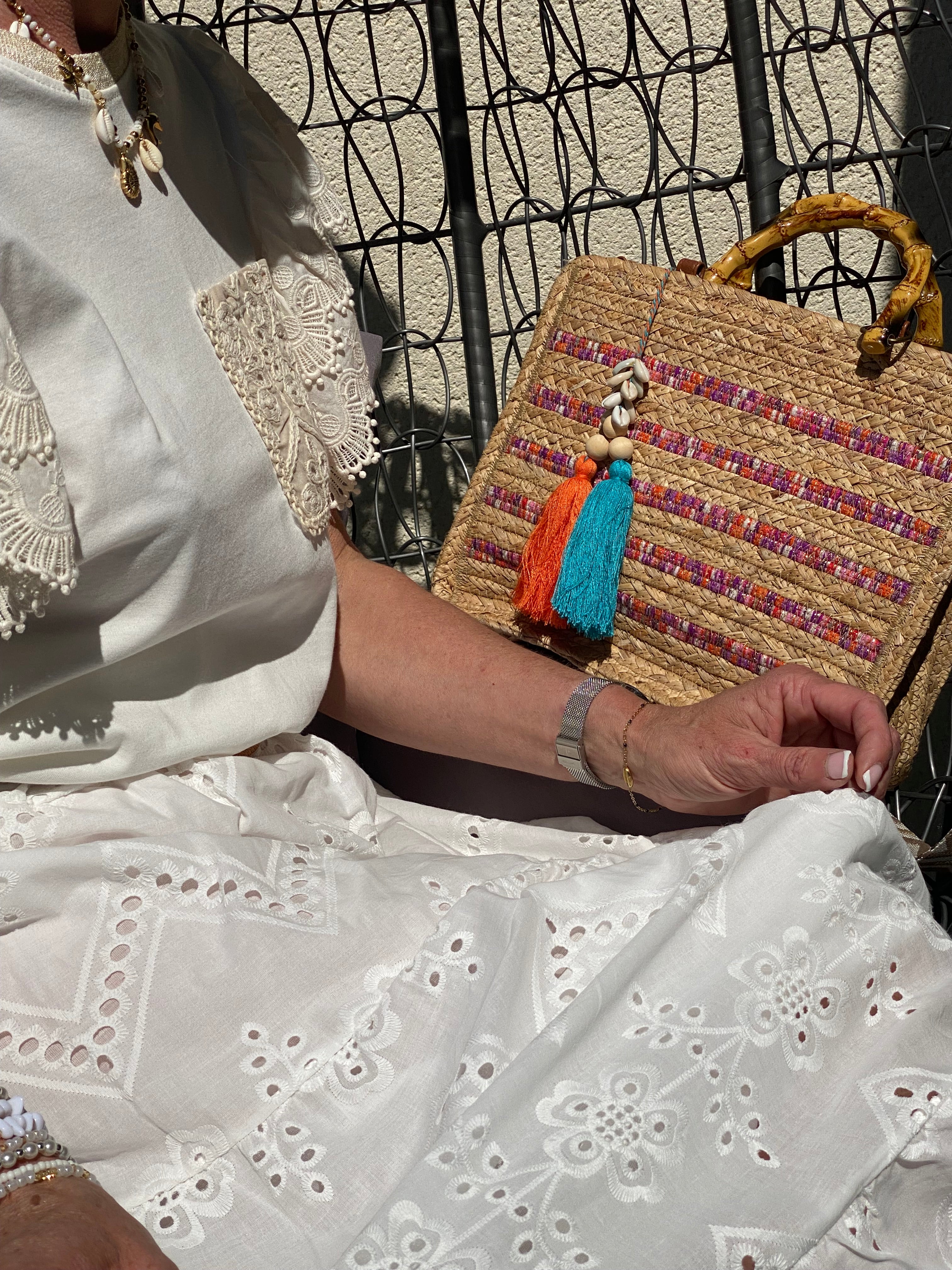 JUPE BOHEME  38/46  BRODERIE ANGLAISE