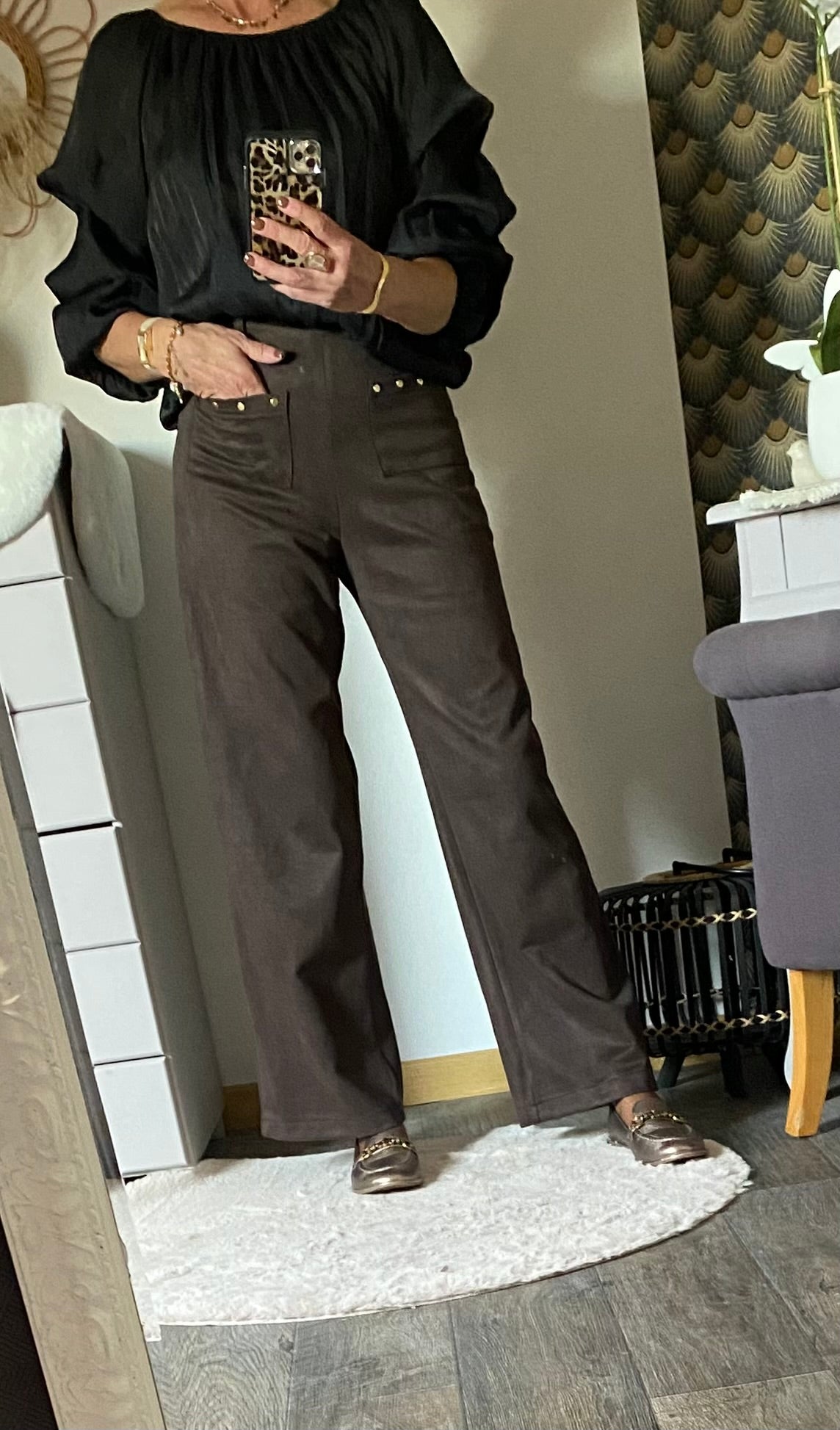 PANTALON SHAMING CHOCOLAT  TAILLE S , M, L