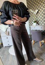 PANTALON SHAMING CHOCOLAT  TAILLE S , M, L