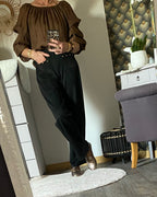 PANTALON SHAMING NOIR  TAILLE S , M, L