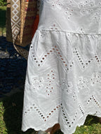 JUPE BOHEME  38/46  BRODERIE ANGLAISE