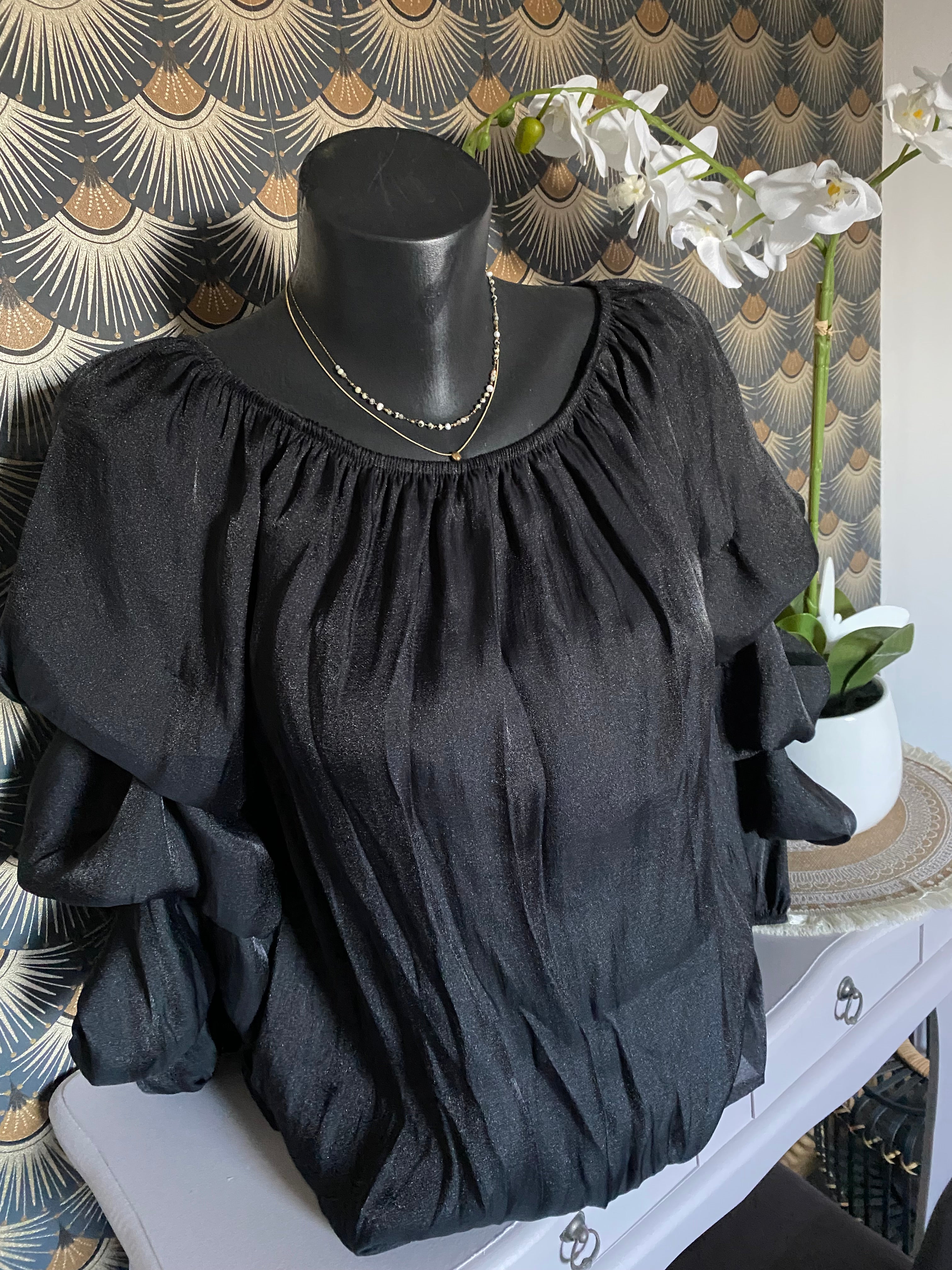 TOP AMY NOIR TU 34/40 PETIT 42 LYOCEL