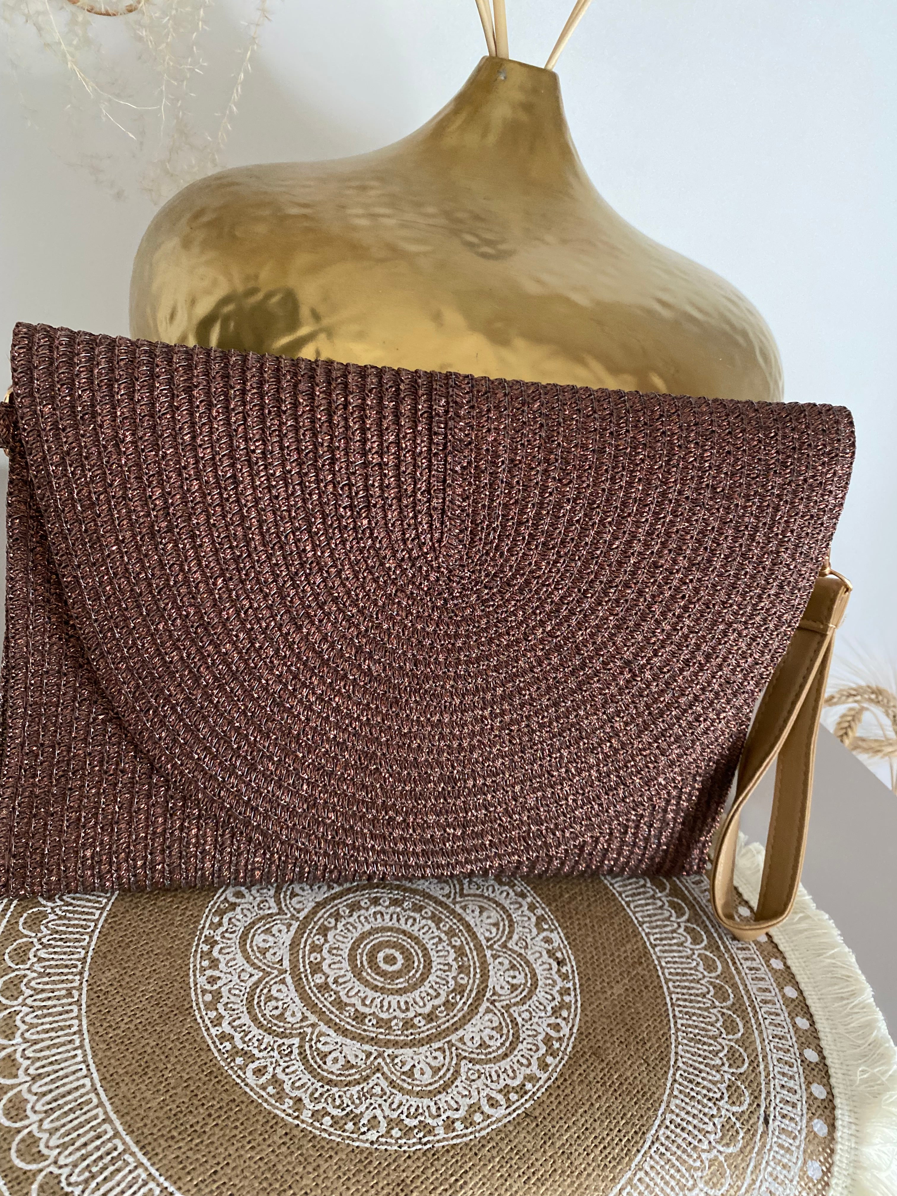 SAC POCHETTE IRISEE CHOCO