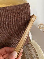 SAC POCHETTE IRISEE CHOCO