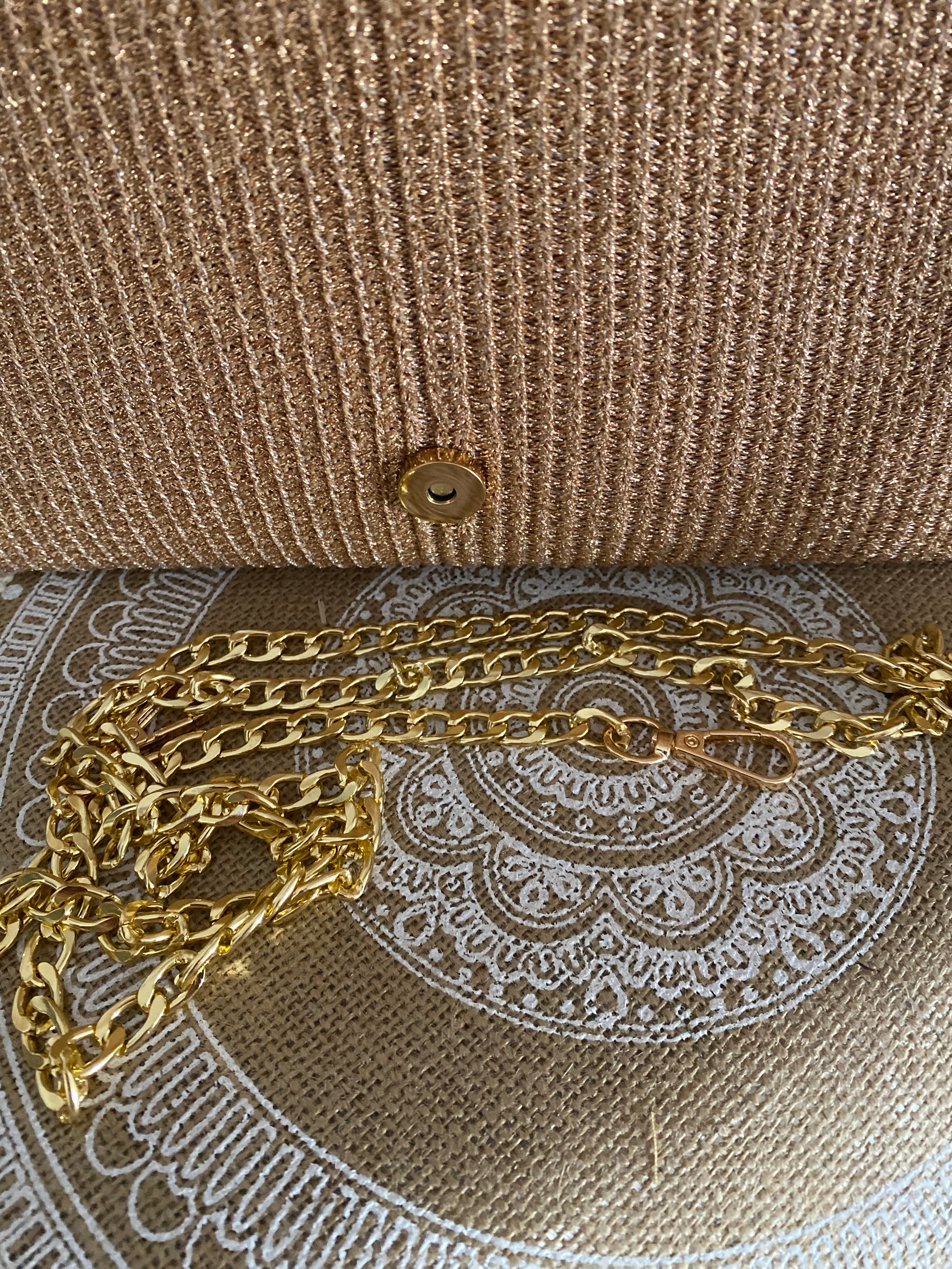SAC POCHETTE IRISEE ROSE GOLD