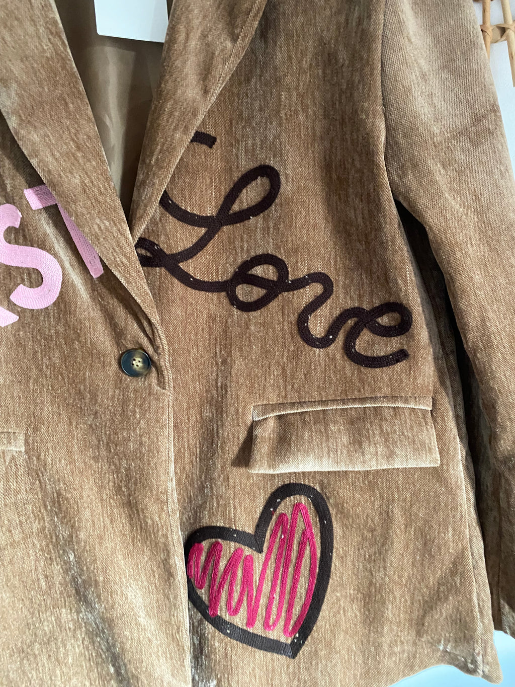 VESTE VELOUR CORRINE CAMEL TU 36/44