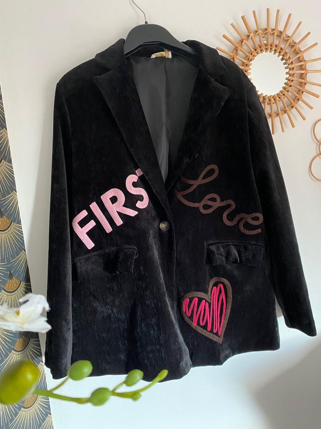 VESTE VELOUR CORRINE NOIRE  TU 36/44