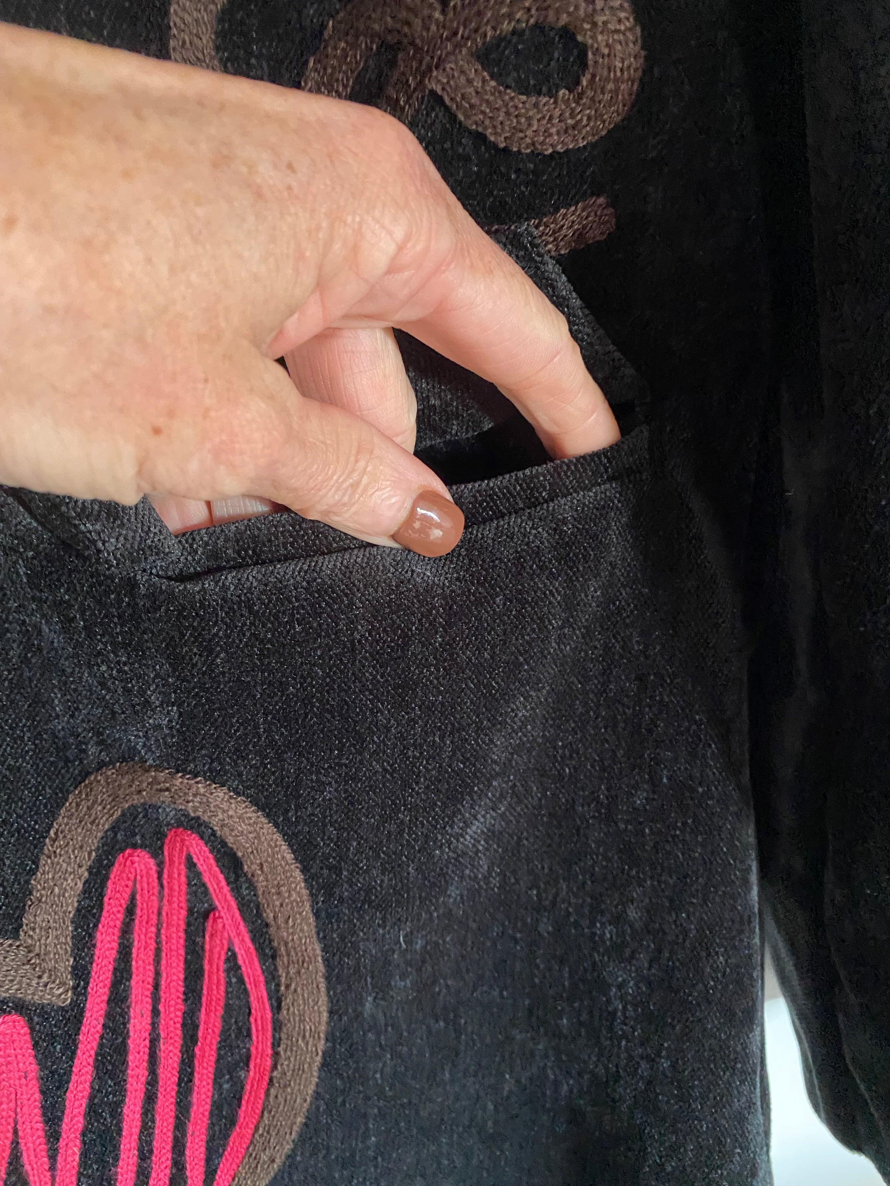 VESTE VELOUR CORRINE NOIRE  TU 36/44