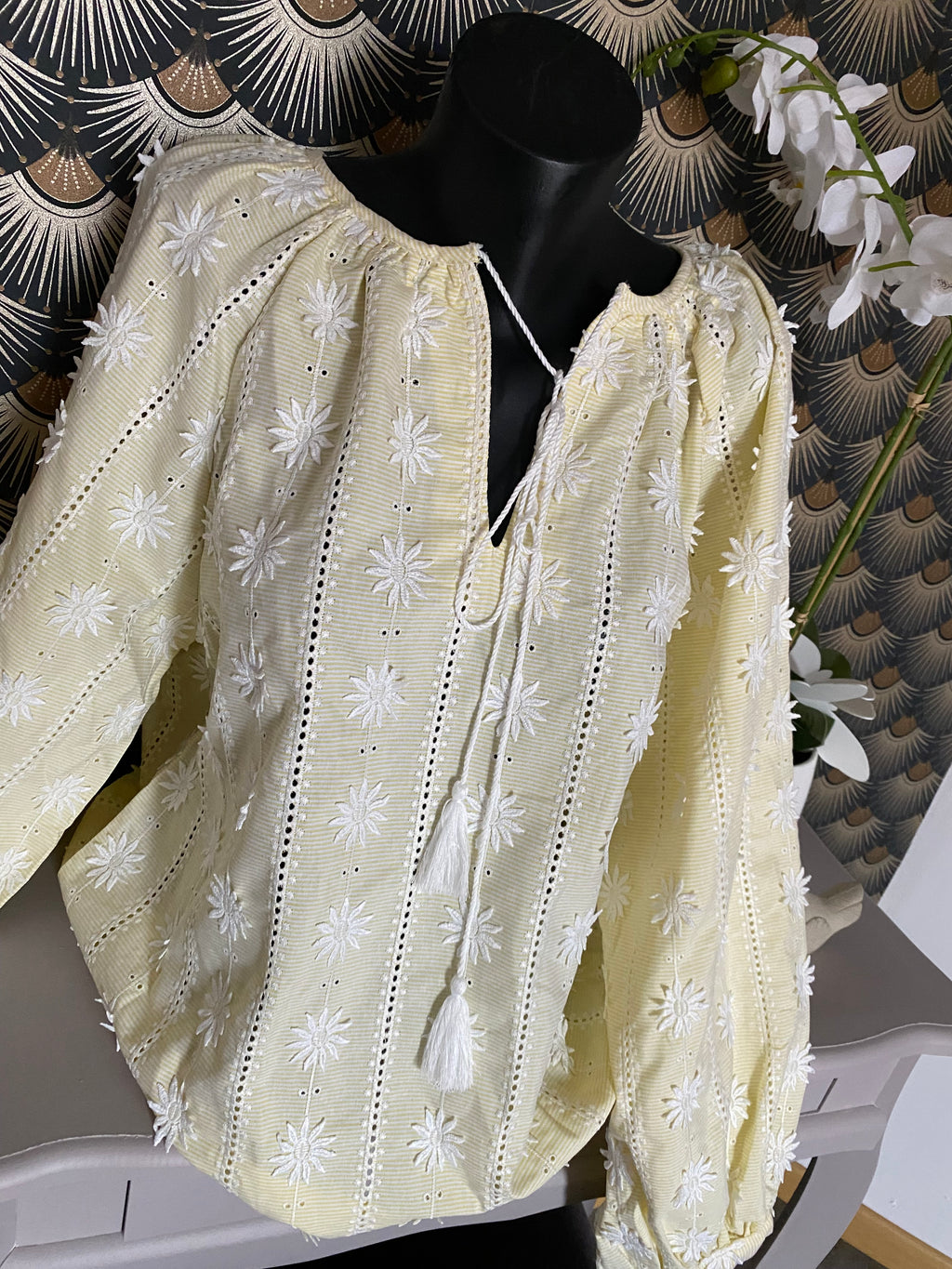 BLOUSE LOVENA 2   TU 36/46  JAUNE PALE