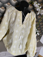 BLOUSE LOVENA 2   TU 36/46  JAUNE PALE