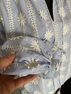 BLOUSE LOVENA 2TU 36/46  BLEU