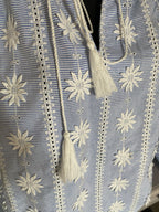 BLOUSE LOVENA 2TU 36/46  BLEU