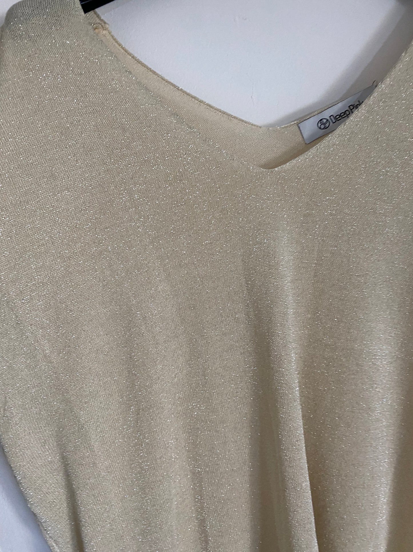 TOP SAMIA IRISE  TROIS COLORIS (argent , ecru , gris clair )  36/42
