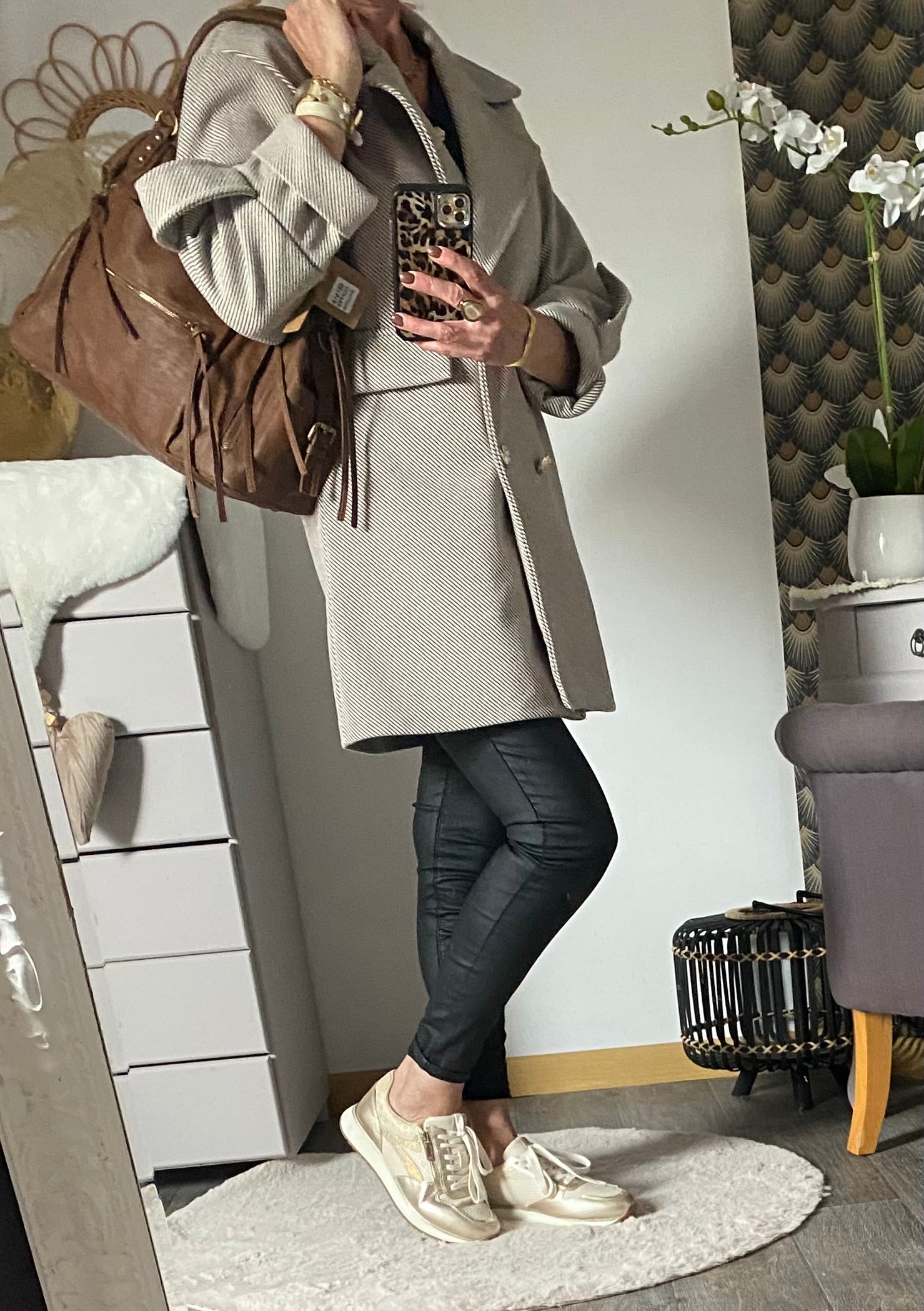 MANTEAU ANGELA TAUPE  TU34/42