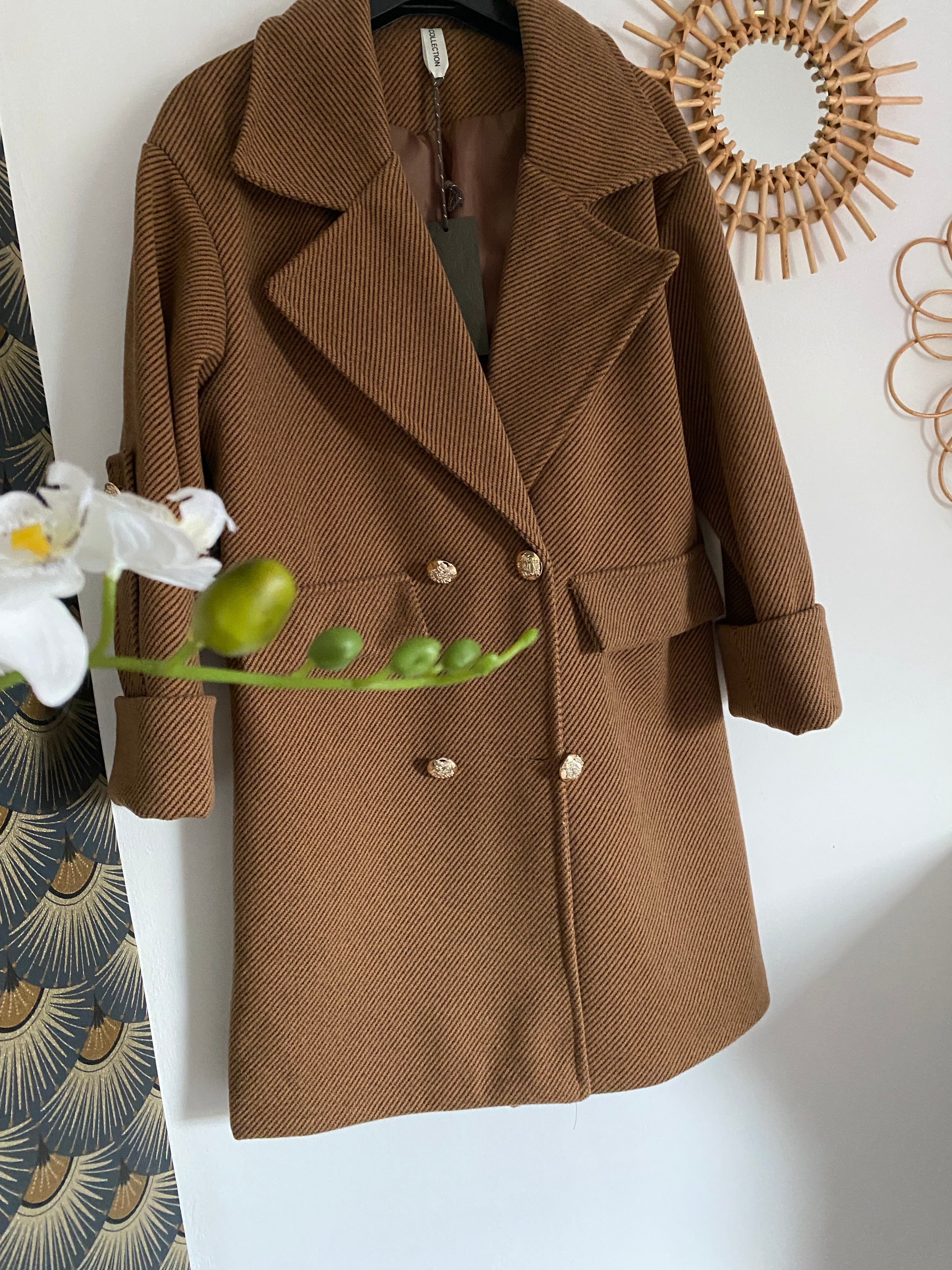 MANTEAU ANGELA CAMEL TU34/42