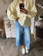 BLOUSE LOVENA 2   TU 36/46  JAUNE PALE