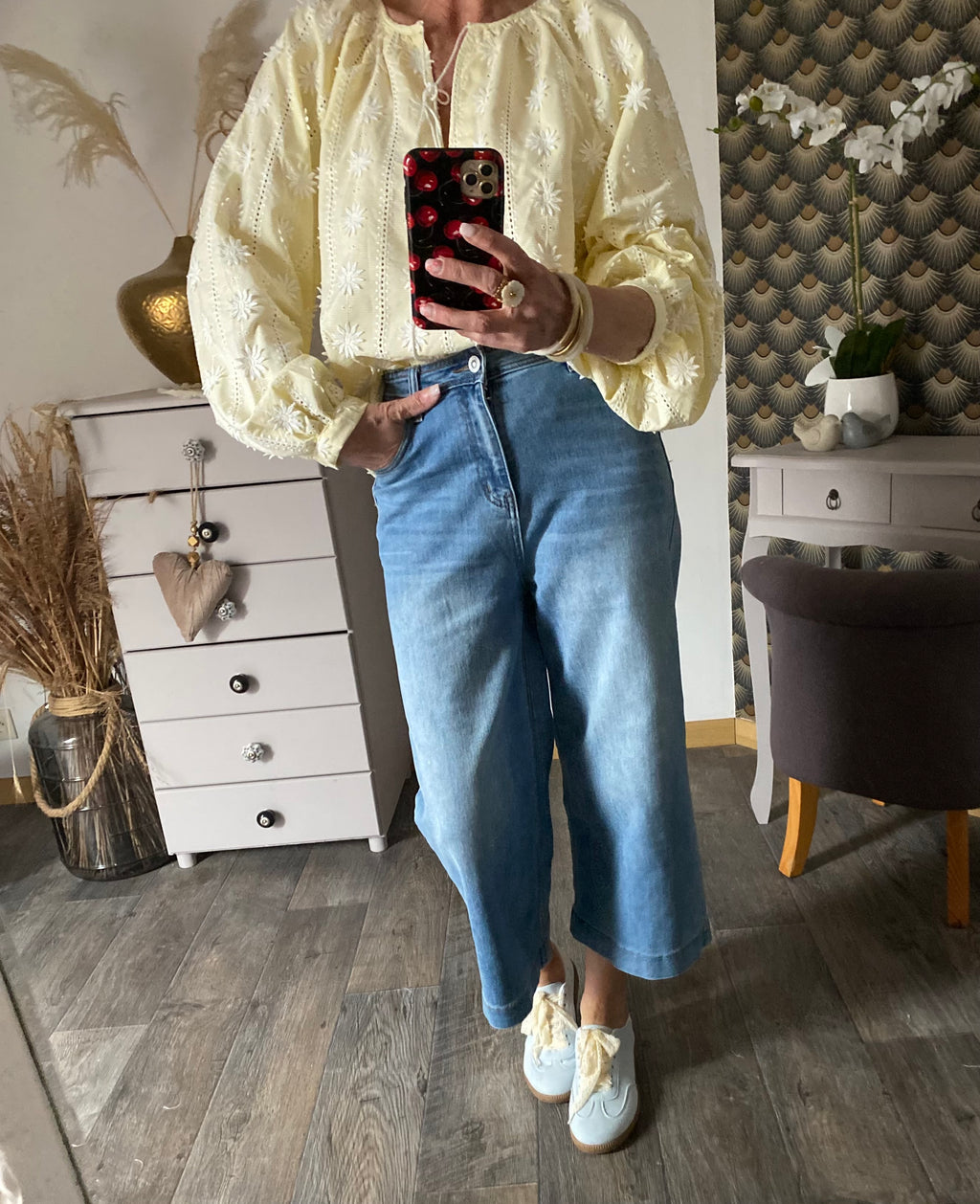 BLOUSE LOVENA 2   TU 36/46  JAUNE PALE