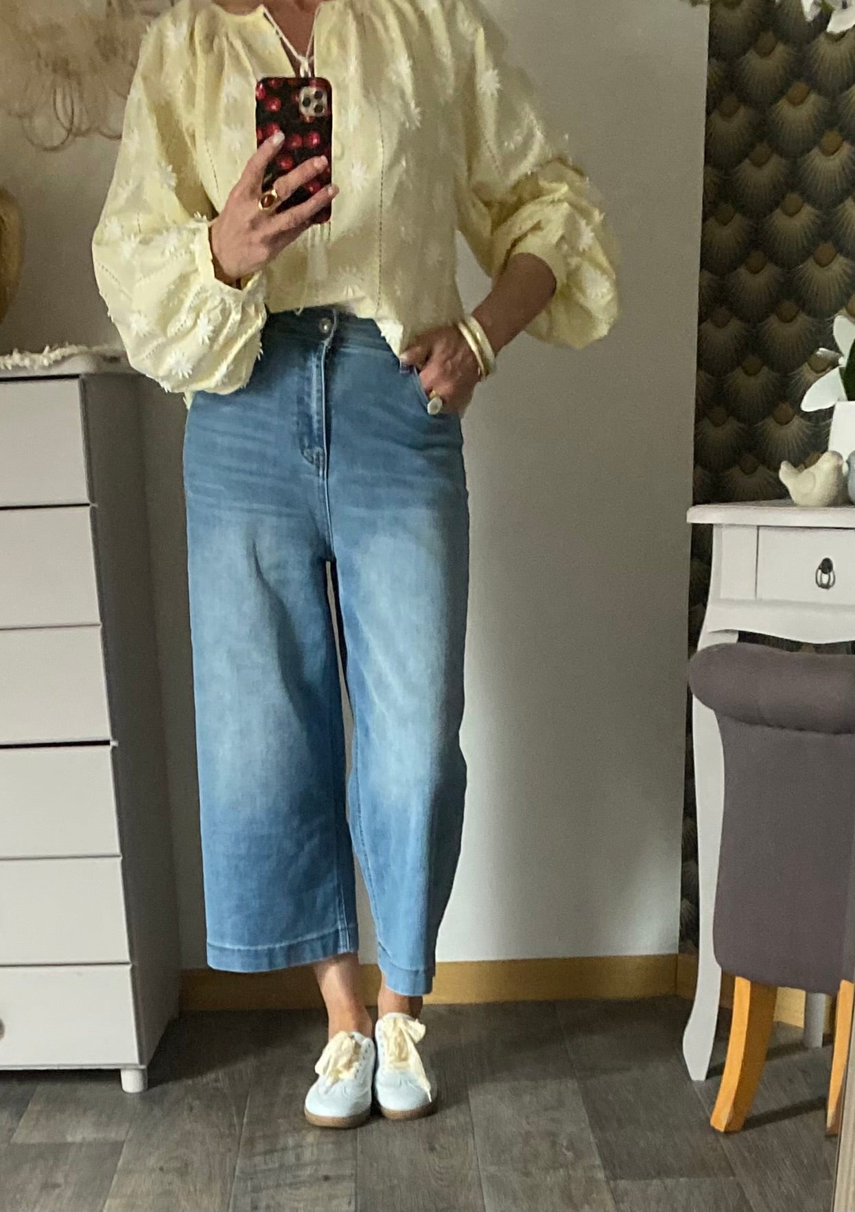 BLOUSE LOVENA 2   TU 36/46  JAUNE PALE