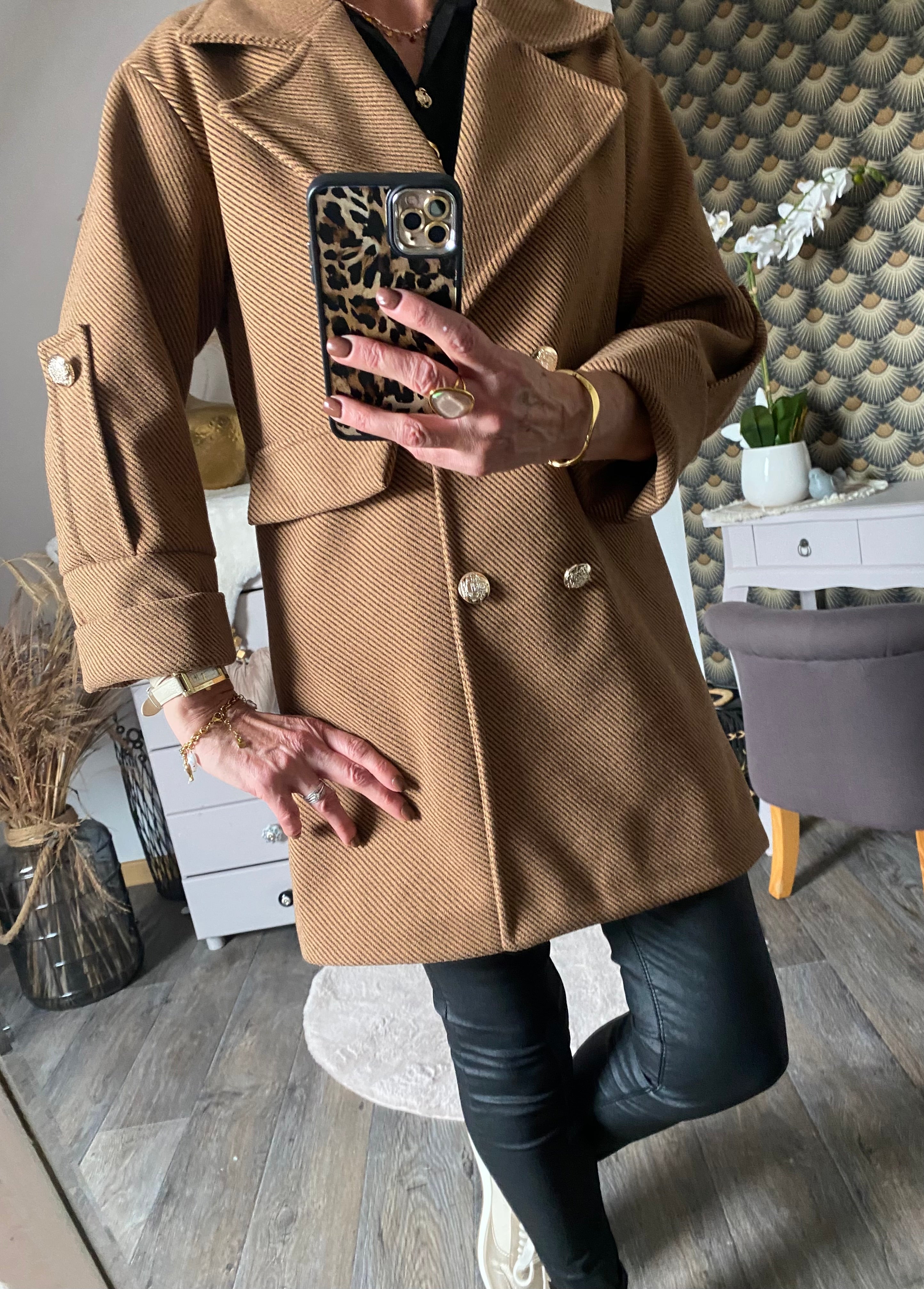 MANTEAU ANGELA CAMEL TU34/42