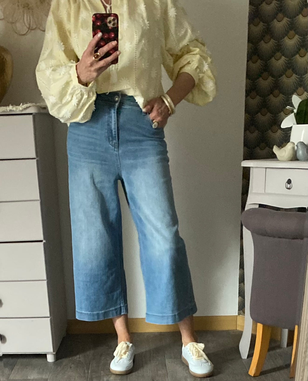 BLOUSE LOVENA 2   TU 36/46  JAUNE PALE