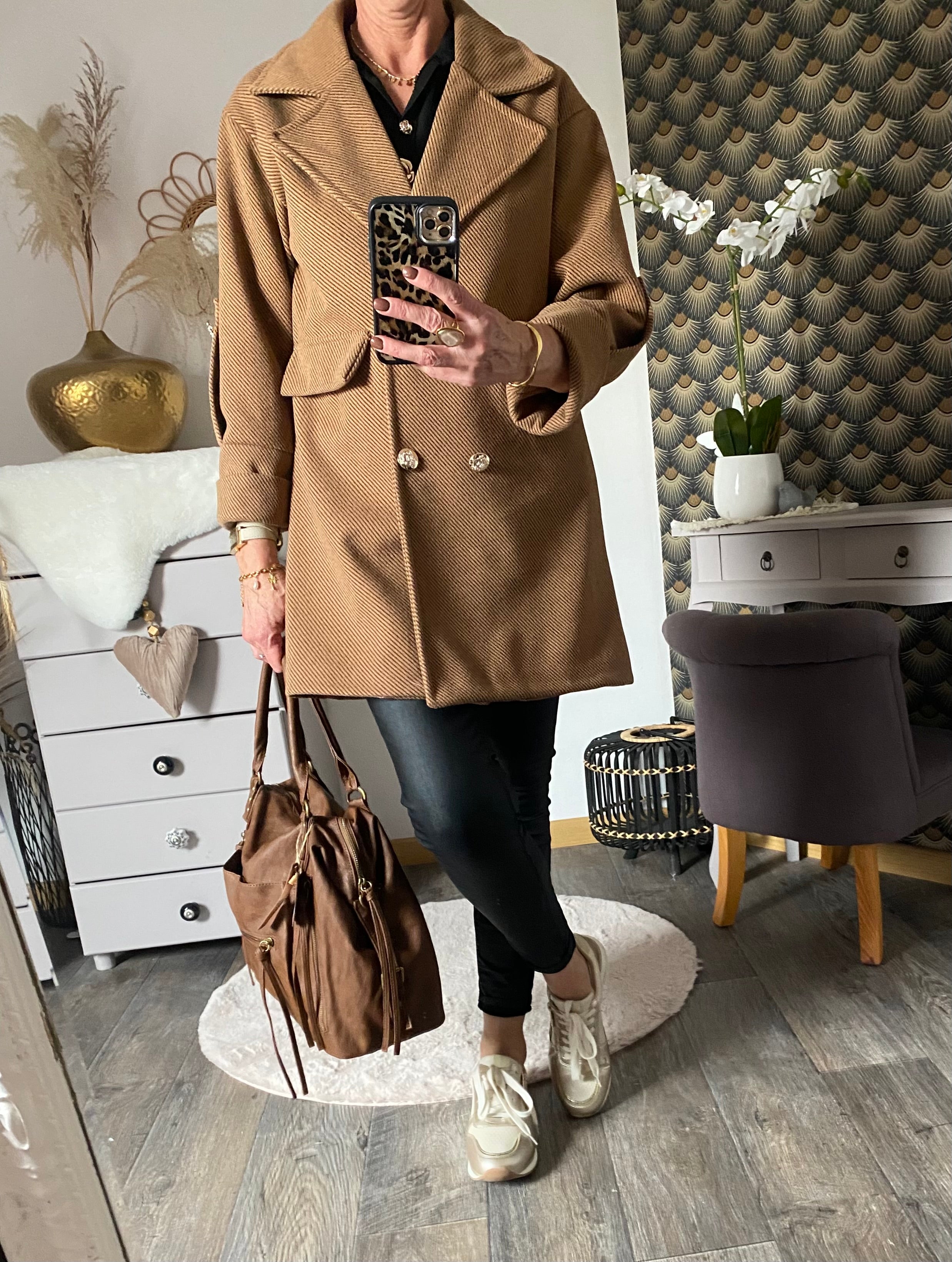 MANTEAU ANGELA CAMEL TU34/42