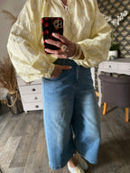 BLOUSE LOVENA 2   TU 36/46  JAUNE PALE