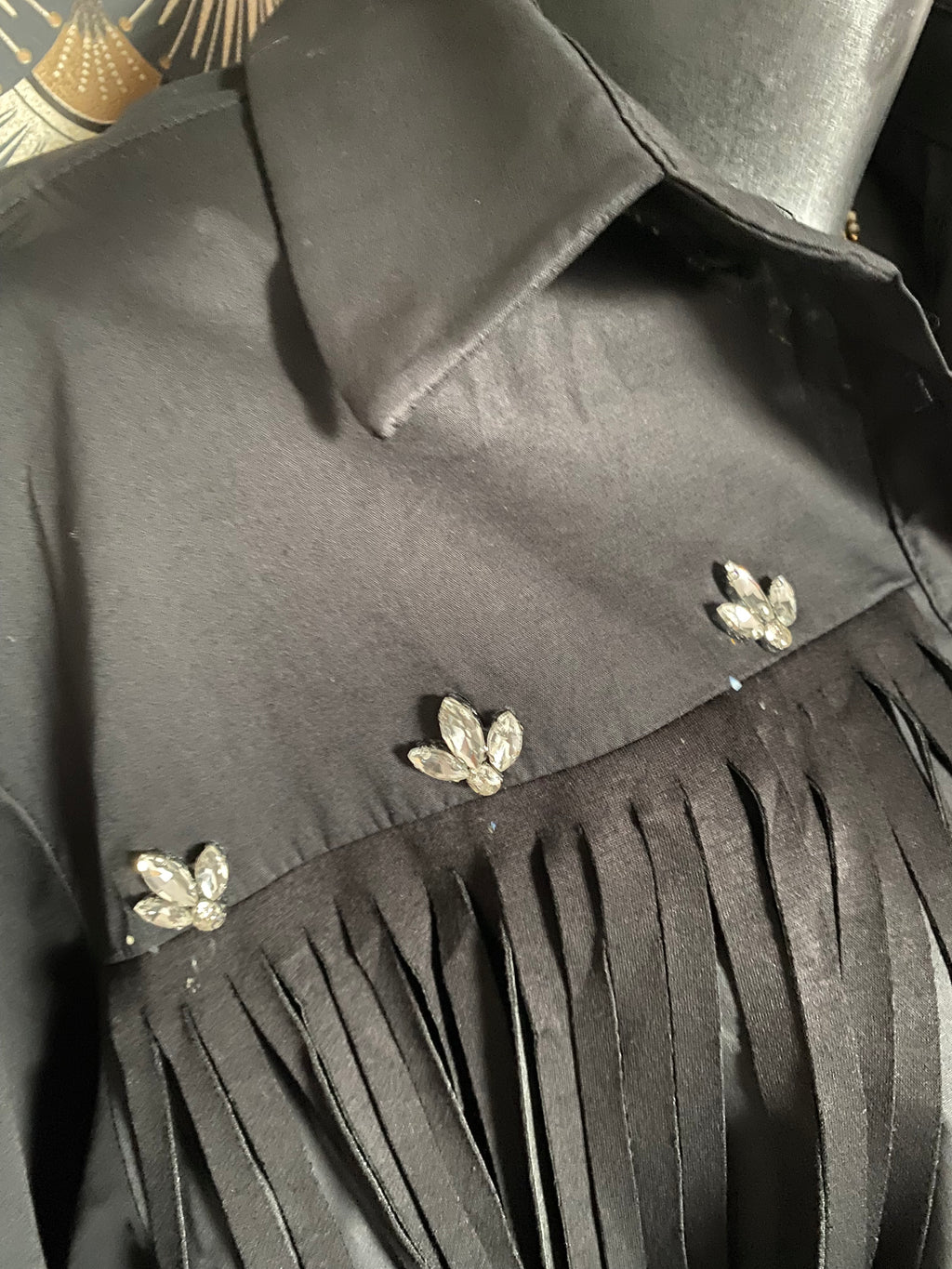 CHEMISE FRANGE NOIRE  TU 38/46