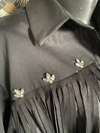 CHEMISE FRANGE NOIRE  TU 38/46