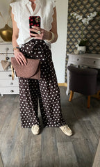 PANTALON KEZY FLUIDE A POIS   TU 34/40