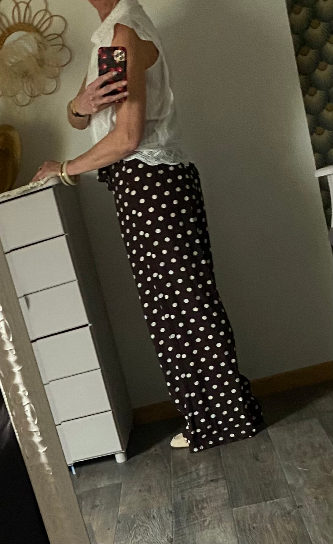 PANTALON KEZY FLUIDE A POIS   TU 34/40