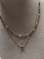 COLLIER DOUBLE RANG DALMA PIERRES NATURELLES