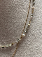 COLLIER DOUBLE RANG DALMA PIERRES NATURELLES