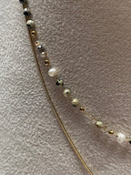 COLLIER DOUBLE RANG DALMA PIERRES NATURELLES