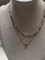 COLLIER DOUBLE RANG DALMA PIERRES NATURELLES