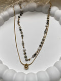 COLLIER DOUBLE RANG DALMA PIERRES NATURELLES
