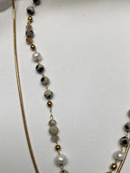 COLLIER DOUBLE RANG DALMA PIERRES NATURELLES