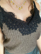 TOP RAYE CARLA TU 34/40  CHOCOLAT OU NOIR