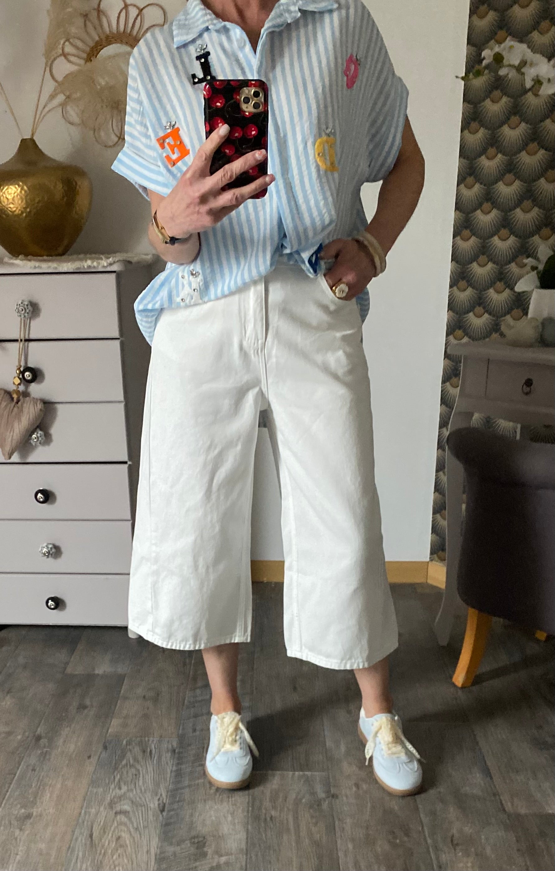 BLOUSE VISCOSE CORINNE BLEU  TU 36/46