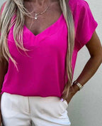 TOP ESTHER FUSHIA   S/M/L