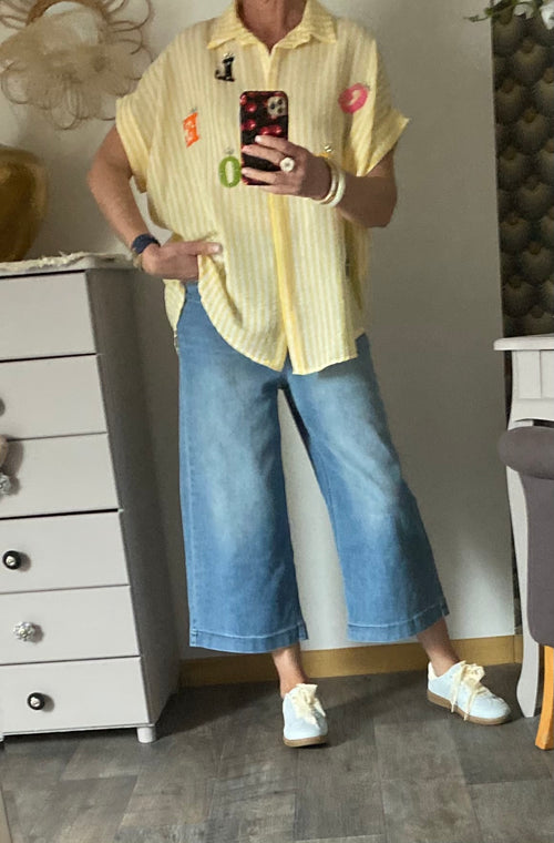 BLOUSE VISCOSE CORINNE JAUNE TU 36/46