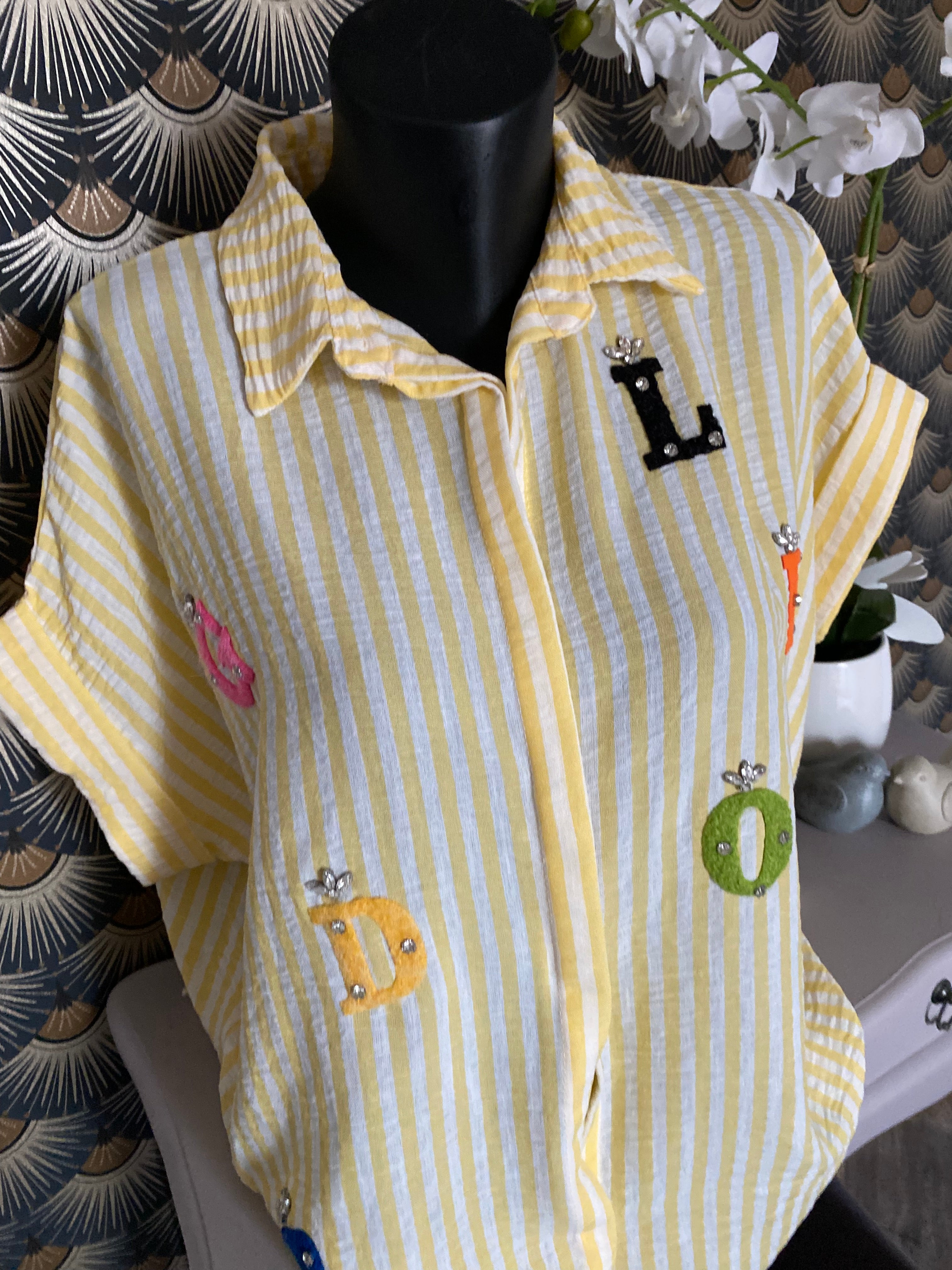 BLOUSE VISCOSE CORINNE JAUNE TU 36/46